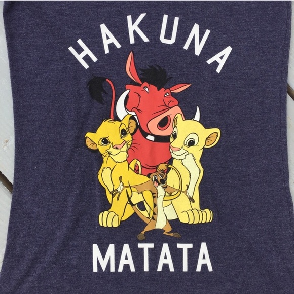 Disney Lion King Hakuna Matata v neck tee small - Picture 3 of 5